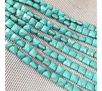 Perles carrées à facettes en pierre naturelle pour la fabrication de bijoux de 20,1 cm, 2 brins