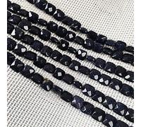 Perles carrées à facettes en pierre naturelle pour la fabrication de bijoux de 20,1 cm, 2 brins