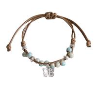 Perles chinoises uniques en céramique réglable avec motif papillon délicat pour femme, accessoire élégant et confiant, taille unique, Comme décrit