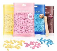 Perles Cire Dures, Cire Epilation Perle 400 g Avec 10 Bâtonnets de Bois Épilation Douce du Corps Entier Bikini Brésilien Visage Jambes Sourcils Indolore à La Maison Épilation pour Femmes Hommes