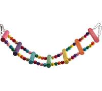 Perles colorées en bois naturel Escalade Échelle Balancement Perroquet Support de jouets Provisions Provisions