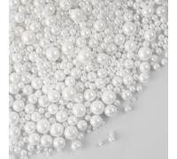 Perles comestibles en sucre blanc 130g - Décoration pour gâteaux, cupcakes, biscuits, desserts - Décors Sucre perlé argenté pour fêtes et célébrations