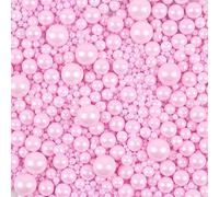 Perles comestibles en sucre Rose 130g - Décoration pour gâteaux, cupcakes, biscuits, desserts - Décors Sucre perlé argenté pour fêtes et célébrations