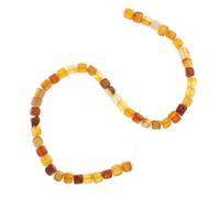 Perles Cubiques en Agate Marron pour Bijoux DIY et Créations Artisanales