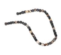 Perles Cubiques en Agate pour Bracelets et Loisirs Créatifs | Perles Noires, Surface Lisse et Douce, pour Fabrication de Bijoux, Accessoires DIY et Créations Artisanales
