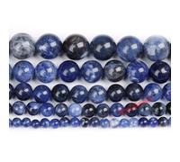 Perles D'amazonite Bleu Naturel 4 6 8 10 12 Mm,Gros Bijoux En Pierre Rond Et Ample,Perles D'agat 15"",Bricolage - Type Old Blue Sodalite-12mm 30pcs 1lot