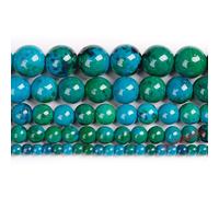 Perles D'amazonite Bleu Naturel 4 6 8 10 12 Mm,Gros Bijoux En Pierre Rond Et Ample,Perles D'agat 15"",Bricolage - Type Chrysocolla-12mm 30pcs 1lot