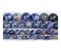 Perles D'amazonite Bleu Naturel 4 6 8 10 12 Mm,Gros Bijoux En Pierre Rond Et Ample,Perles D'agat 15"",Bricolage - Type Blue Spot-12mm 30pcs 1lot