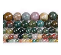 Perles D'amazonite Bleu Naturel 4 6 8 10 12 Mm,Gros Bijoux En Pierre Rond Et Ample,Perles D'agat 15"",Bricolage - Type Indian Agate-12mm 30pcs 1lot