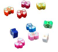 Perles D'argile 20/50/100 perles d'espacement en argile polymère | Multicolore en vrac for la fabrication de bijoux, accessoire fait à la main(B09568-8x11mm,50pcs)