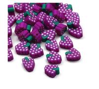 Perles D'argile 20/50/100 pièces de perles d'argile polymère fruits | Entretoise for la fabrication de bijoux, bracelet et collier(B09552(8x11mm),50pcs)