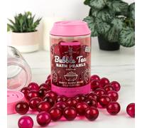 Perles de bain au thé aux perles - Parfum fraise et litchi (140 g) | Perles de bain adoucissantes et soyeuses | Cadeau fantaisie pour adolescents et amateurs de bain