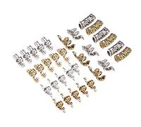 Perles de Barbe Viking, Perles de Cheveux de Barbe Viking 32 Pièces Perles de Tressage de Cheveux Bricolage pour les Fêtes, Festivals de Films, Mariages et événements Spéciaux