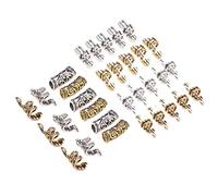 Perles de Barbe Viking, Perles de Cheveux de Barbe Viking, Perles de Tressage de Cheveux, 32 Pièces pour Fêtes, Festivals de Films, Mariages et événements Spéciaux