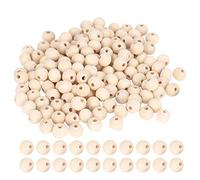 Perles de bois rond à la main bricolage à la main (10 mm-100pcs)