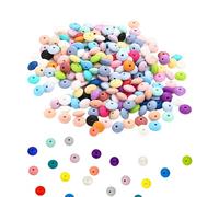Perles de boulier en silicone colorées faites à la main, perles d'espacement en vrac pour colliers, porte-clés, hommes, femmes, garçons, filles, adolescents