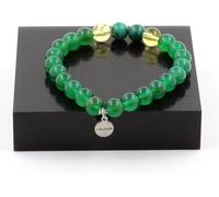 Perles de bracelet en malachite du Congo + citrine + agate verte 8 mm