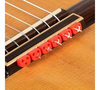 Perles de chevalet de guitare classique - Blocs de cravate rouges brillants pour cordes en nylon et carbone - Convient aux guitares flamenco - Alba GB