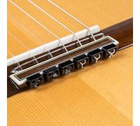 Perles de chevalet de guitare classique - Noir brillant - Blocs d'attache pour cordes en nylon - Convient aux guitares flamenco - Alba GB