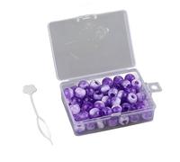 Perles de Cheveux pour Enfants Filles, 74 Pièces, Ensemble de Perles de Tressage de Cheveux, Décorations de Dreadlock en Plastique et en Résine, Anneaux de Cheveux avec épingle à