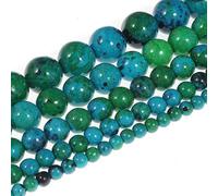 Perles de chrysocolle naturelles 8mm pierre précieuse ronde en vrac Pierre énergie Pouvoir de guérison pour bijoux bricolage 1 brin 15"