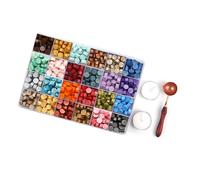 Perles de Cire 380 Pièces Colorées avec Boîte de Rangement pour Cachet de Cire Cartes de Timbre Enveloppes Lettre Invitations de Mariage Emballage Décoration Projets d'Artisanat (24 Colors(About