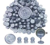Perles de cire à cacheter, ANBOSE 300 pièces octogonales Argent Perles de cire à cacheter, perles de cire à cacheter pour la cire à cacheter les lettres