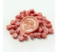 Perles de cire à cacheter rétro 500 g, sachet de cire octogonal de 0,5 kg, pour tampons de mariage, scrapbooking et loisirs créatifs - 20 perles rouge et orange