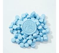 Perles de cire à cacheter rétro 500 g, sachet de cire octogonal de 0,5 kg, pour tampons de mariage, scrapbooking et loisirs créatifs - 101 bleu clair