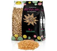 Perles de cire chaude épilation sans bande pelable femme homme- Dermawax Cire Dorée professionnelle visage maillot intégral aisselles jambes- 1 kg- Fabriqué en Italie