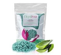 Perles de Cire Depilissa Aloe Vera 400g - Épilation Douce pour le Visage, Sourcils, Zone Bikini et Intime - Sans Bandes de Cire, Idéal pour Peaux Sensibles - Epilation Brésilienne (0,4 kg, Aloe Vera)
