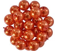 Perles de Cire en Verre Orange Ø 8 mm
