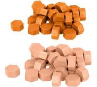 Perles de cire hexagonales - Orange + Rose Multicolore G