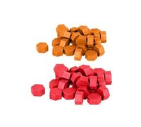 Perles de cire hexagonales - Rouge + Orange -