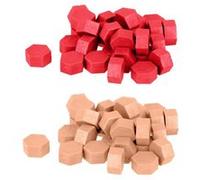 Perles de cire hexagonales - Rouge + Rose -