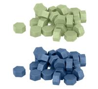 Perles De Cire Hexagonales - Vert Clair + Bleu