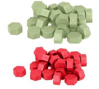 Perles De Cire Hexagonales - Vert Clair + Rouge