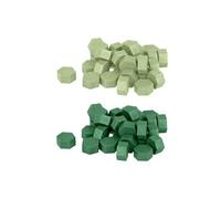 Perles de cire hexagonales - Vert clair + Vert foncé -