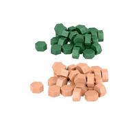 Perles de cire hexagonales - Vert foncé + Rose -
