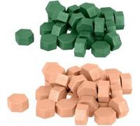 Perles de cire hexagonales - Vert foncé + Rose - Artemio Multicolore