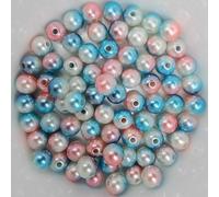 Perles de cire multicolores scintillantes env. 1000 pièces, 3mm, bleu, blanc, rose