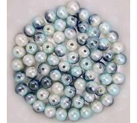 Perles de cire multicolores scintillantes env. 200 pièces, 6mm, gris, blanc