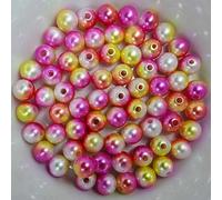 Perles de cire multicolores scintillantes env. 600 pièces, 4mm, gris, blanc, rose