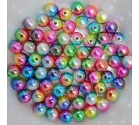 Perles de cire multicolores scintillantes env. 600 pièces, 4mm, rose, jaune, bleu, blanc, vert