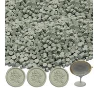 Perles de cire scellées blanches, Perles perles de cire scellées blanches, 600 perles de cire scellées blanches, idéal pour invitation de mariage, enveloppe de Noël (Gris vert)