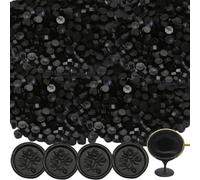 Perles de cire scellées blanches, Perles perles de cire scellées blanches, 600 perles de cire scellées blanches, idéal pour invitation de mariage, enveloppe de Noël (Noir)