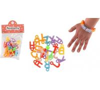Perles de coeur en plastique, lettres avec ficelle 2 types en sachet