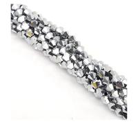 Perles de cristal autrichiennes à facettes en verre, espaceurs libres for la fabrication de bijoux et de bracelets.(Color-10,4.0mm 110pcs)