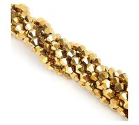 Perles de cristal autrichiennes à facettes en verre, espaceurs libres for la fabrication de bijoux et de bracelets.(Color-04,3.0mm 145pcs)