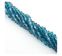 Perles de cristal autrichiennes à facettes en verre, espaceurs libres for la fabrication de bijoux et de bracelets.(Color-08,4.0mm 110pcs)